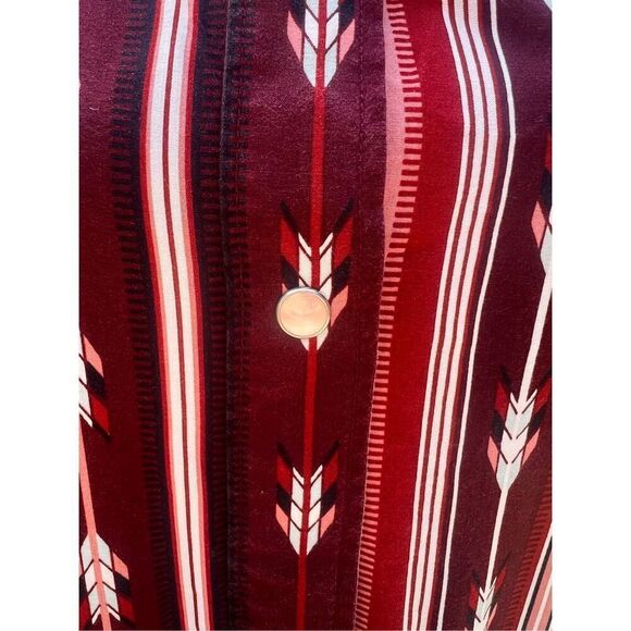 Wrangler Retro Dress XL Port Royale Western Pearl Snap Tiered 100% Rayon ranch - Picture 6 of 8